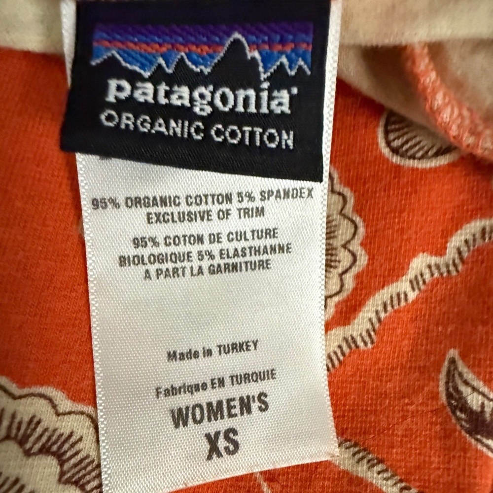 Patagonia Margot Dress Orange Floral M - Picture 5 of 5